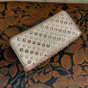 Studded Metallic Wallet